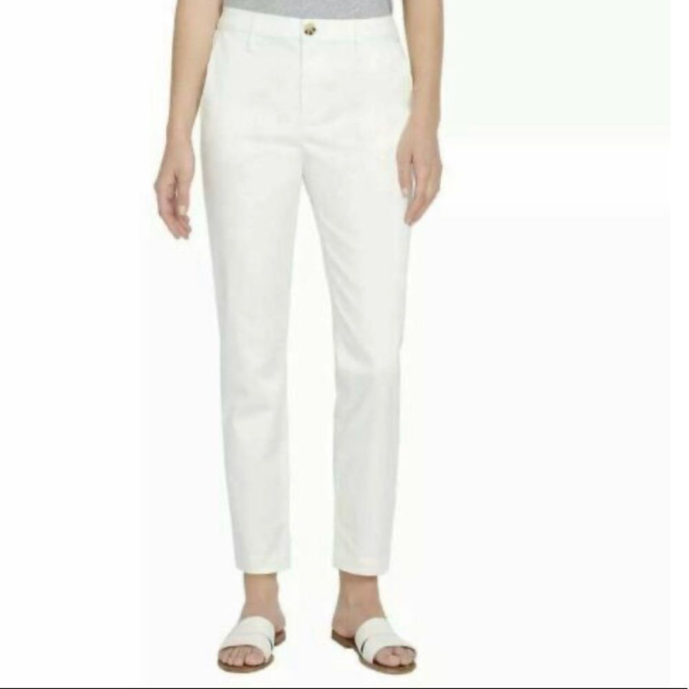 Nautica Womens Pants White Tencel Ankle size 12